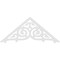 Ekena Millwork Pitch Athens Architectural Grade PVC Gable Pediment, 48"W x 20"H x 1"P (10/12) GPP048X020X100ATH - alternate 3